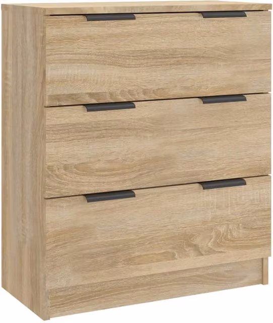 Berkfield Home Sonoma Oak Sideboard in Brown, W/D/H: 60 x 30 x 70 cm