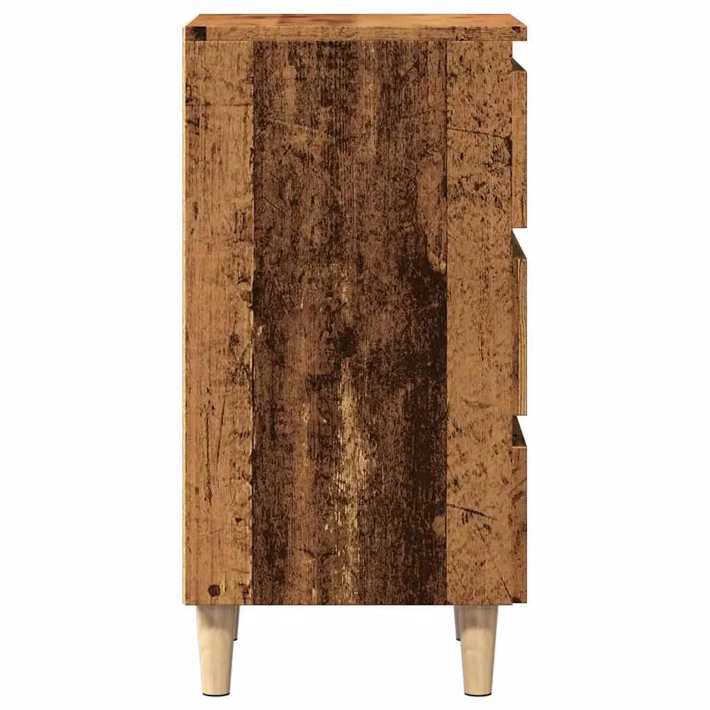 Berkfield Home Bedside Cabinet in Old Wood Brown, W/D/H: 40 x 35 x 69 cm – 4