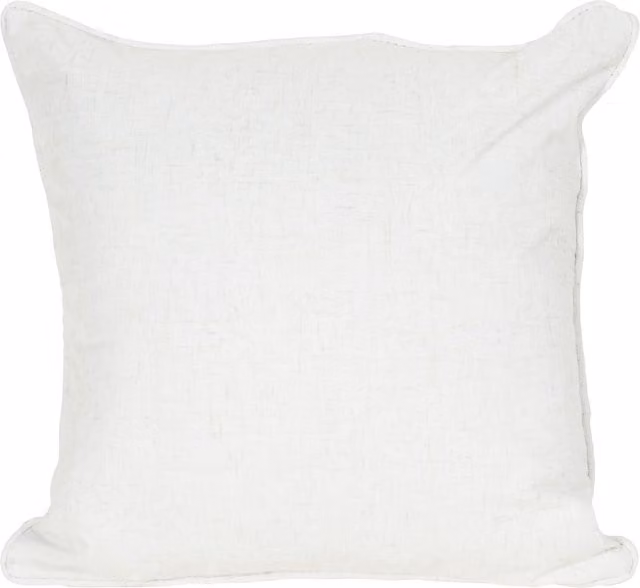 Divante Verona White Square Linen Look Polyester Cushion