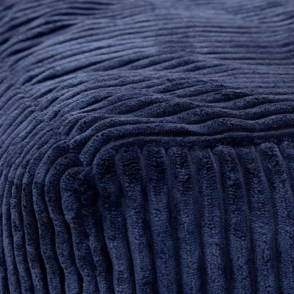 ICON Amara Square Corduroy Bean Bag Footstool in Navy Blue – 6