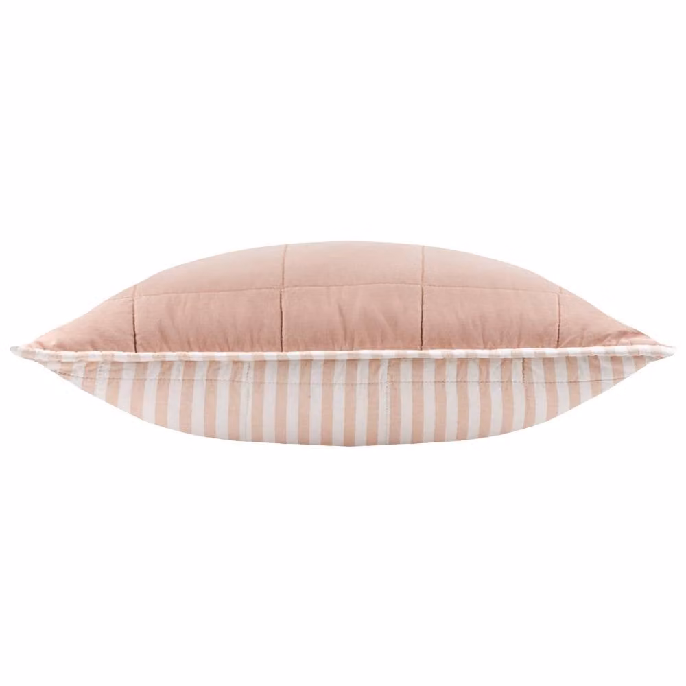 Yard Hebden Striped Square Cotton Cushion in Pink, W/D/H: 55 x 55 x 55 cm – 2