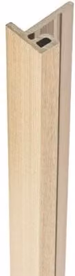 Ecoscape WPC Composite Slatted Cladding End Trim, 3.6m, Light Oak Brown and Beige