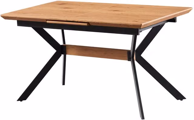 Life Interiors Blaze LUX Rectangular Extendable Mid-Century Wooden Dining Table in Oak