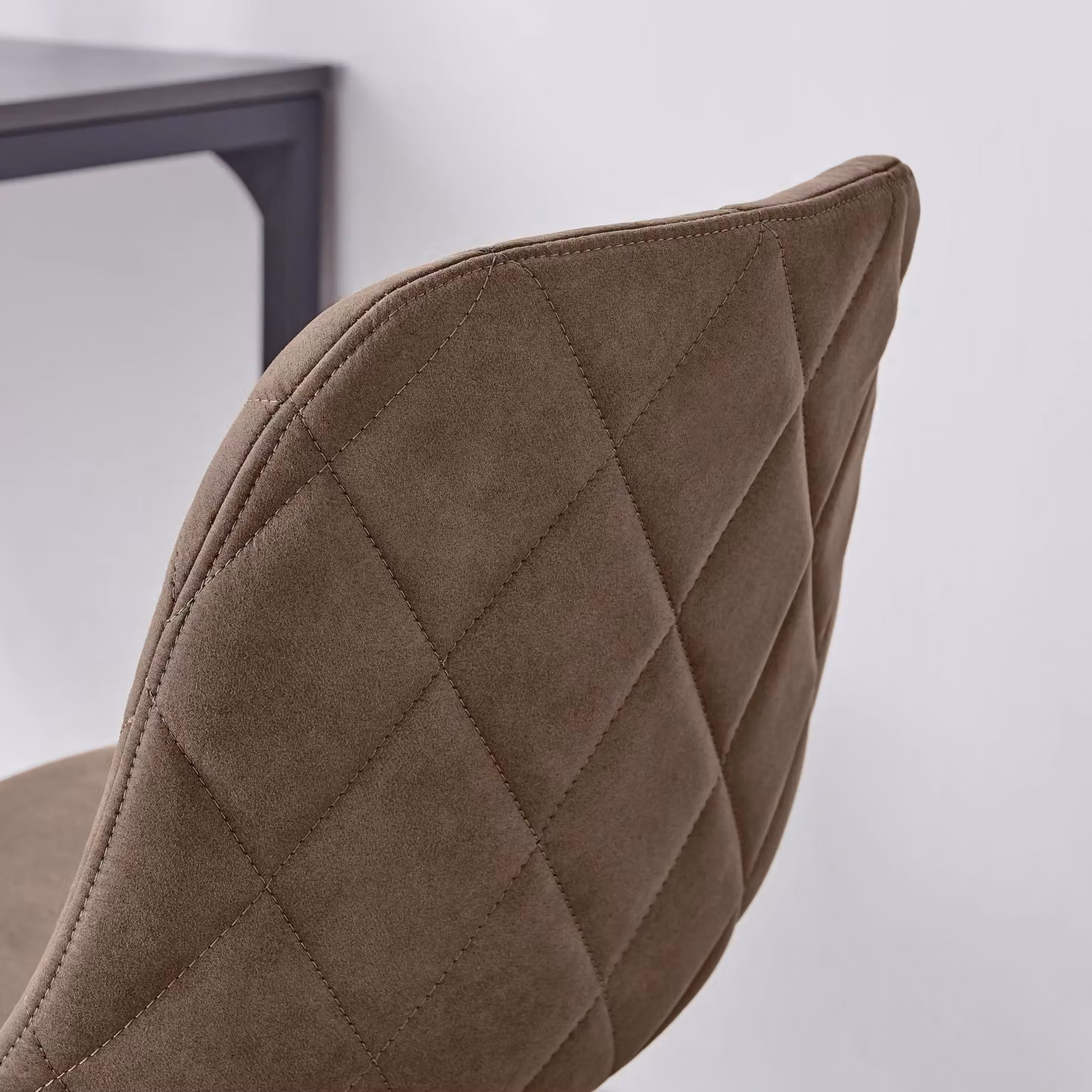 FurnitureboxUK Tessa Brown Velvet and Silver Metal Scandinavian Task Chair for Home Office – 3