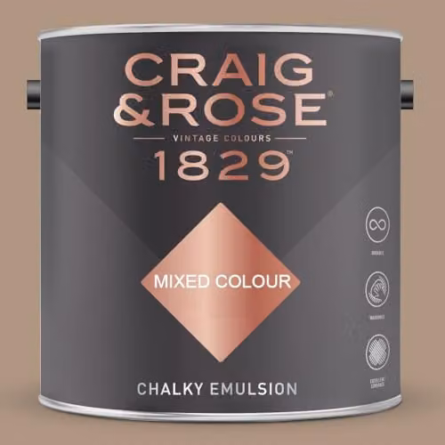 Craig & Rose 1829 Chalky Emulsion Paint in Kashmir Beige, 2.5l