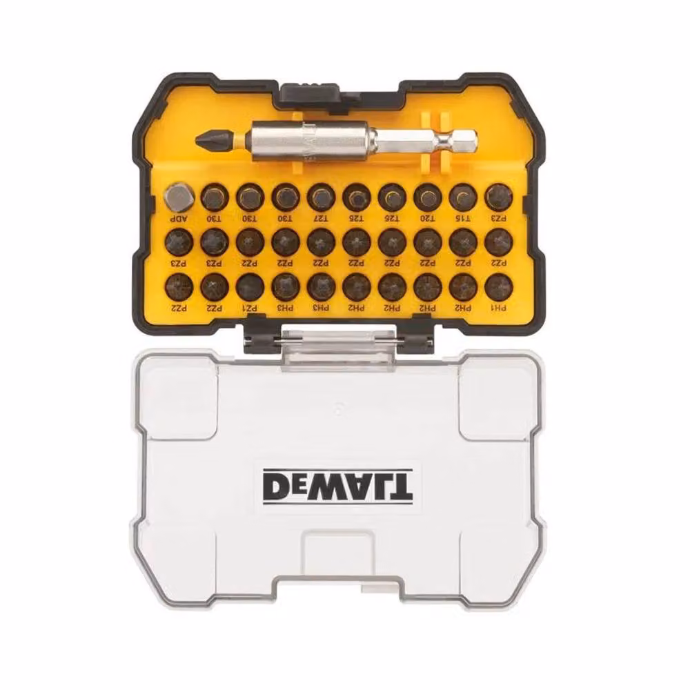 DeWalt FlexTorq Screwdriver Bit Pack of 32 in Black and Transparent – 3