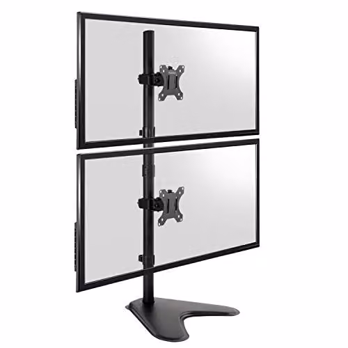 TekBox Dual Screen Vertical Monitor Mount in Black