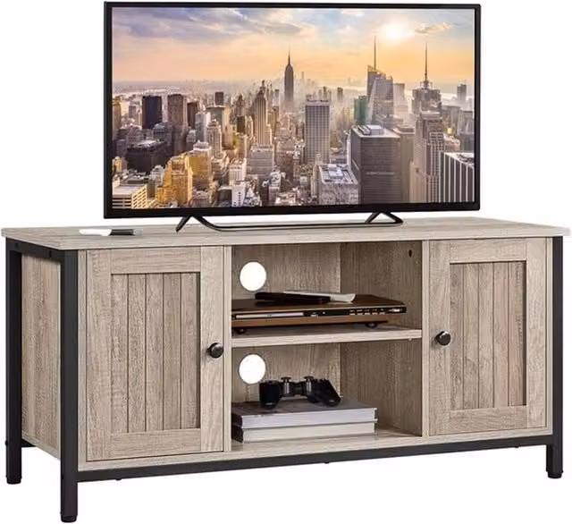 Kelvenix Industrial TV Stand in Brown for TVs up to 50-Inch