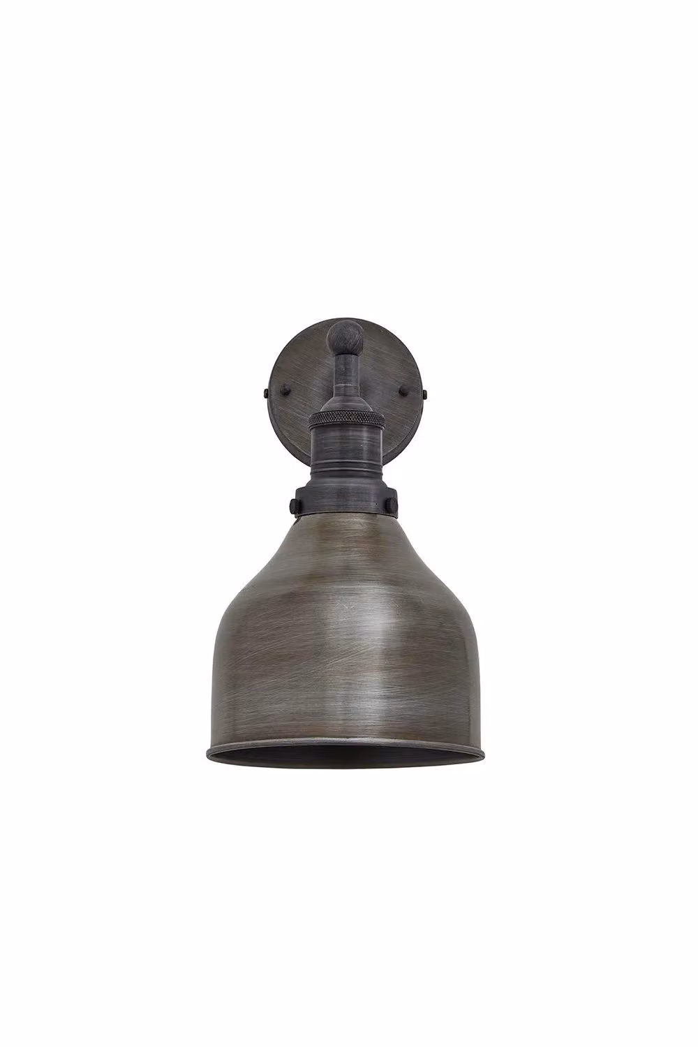 Industville Brooklyn Cone Wall Light in Pewter and Grey Metal – 2