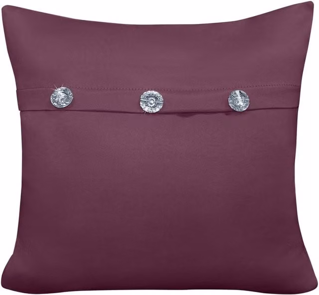 Velosso Square Polyester Fashion Cushion in Purple and Red