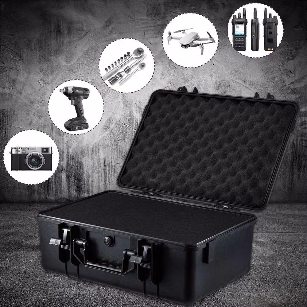 SPETLEK Aluminium Portable Toolbox with Cubed Foam Insert in Black – 3