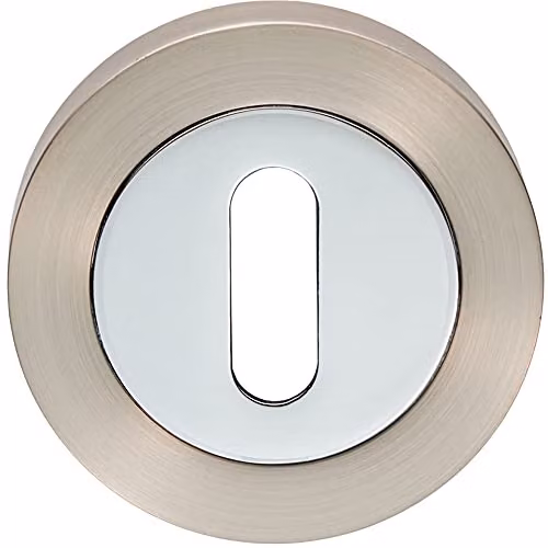Loops 50mm Lock Profile Escutcheon with Concealed Fix in Silver