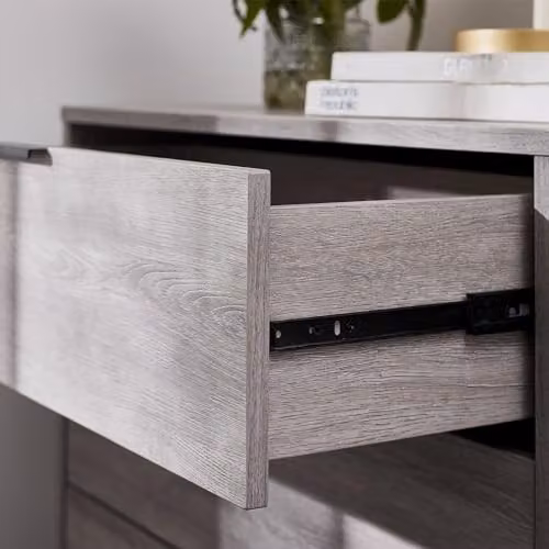 Julian Bowen Bali 4 Drawer Chest in Grey Oak, H 97 cm x W 80 cm x D 40 cm – 3
