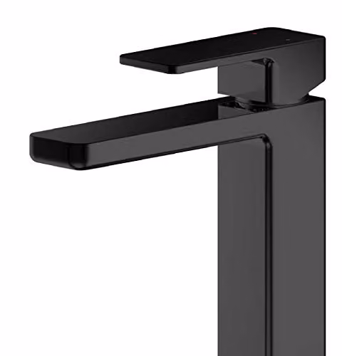 Nuie WIN470 Windon Modern High Rise Mono Basin Mixer Tap with Single Lever Handle, Matt Black – 2