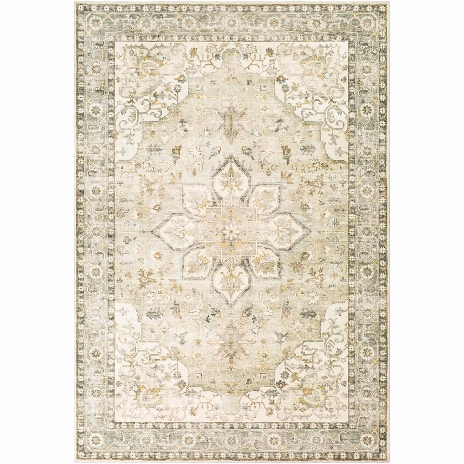 Livabliss Erin Blue Traditional Boho Living and Dining Rug, W: 200 cm, D: 275 cm – 2