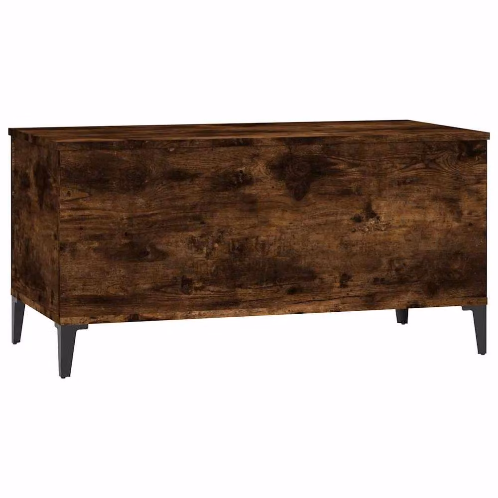 Berkfield Home Smoked Oak Coffee Table in Brown, W/D/H: 90 x 44.5 x 45 cm – 4