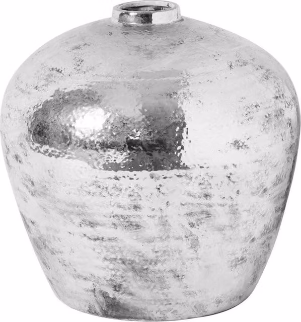 Hill Interiors Astral Hammered Silver Tabletop Vase