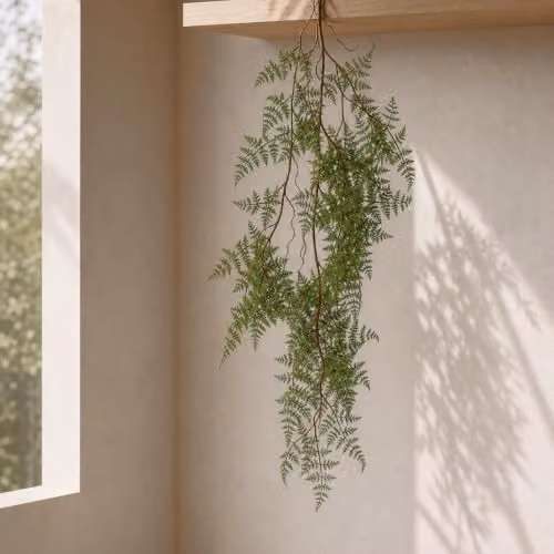 Leaf Design UK Artificial Hanging Maidenhair Fern Plant, Green, 100 cm – 2