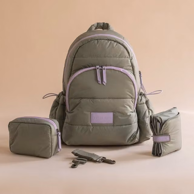 Avery Row Baby Changing Backpack in Green – 1