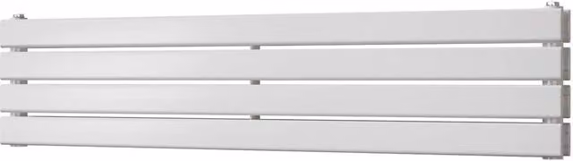 UK Radiators Typhoon Axis White Horizontal Double Panel Designer Radiator W: 120 cm, H: 27.2 cm