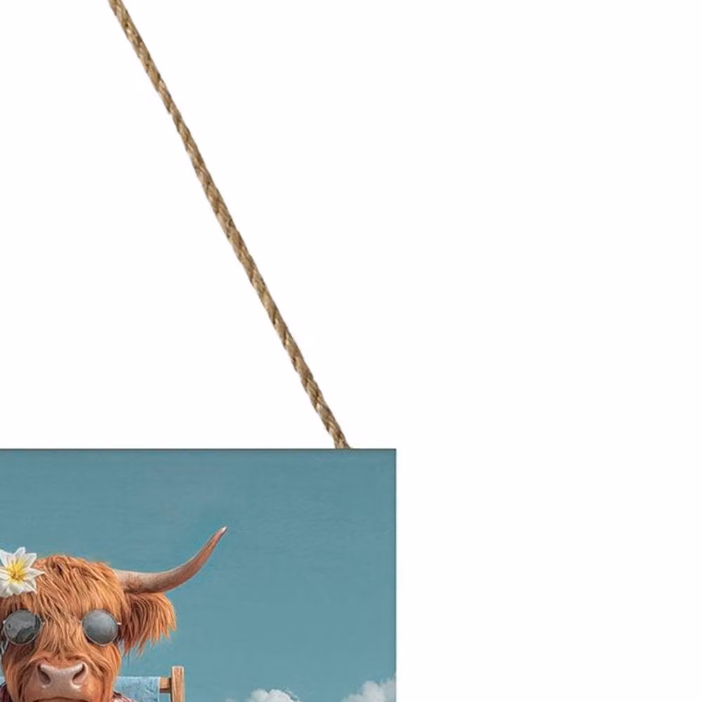 Pyramid International Highland Cocktail Highland Cow Multicolour Wood Wall Plaque – 2