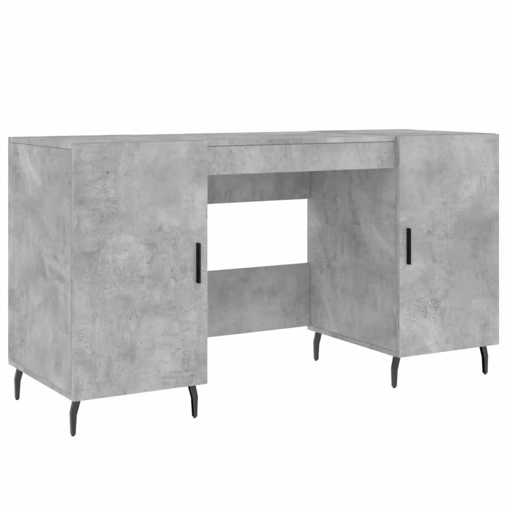 Berkfield Industrial Writing Desk in Grey, W/D/H: 140 x 50 x 75 cm – 2