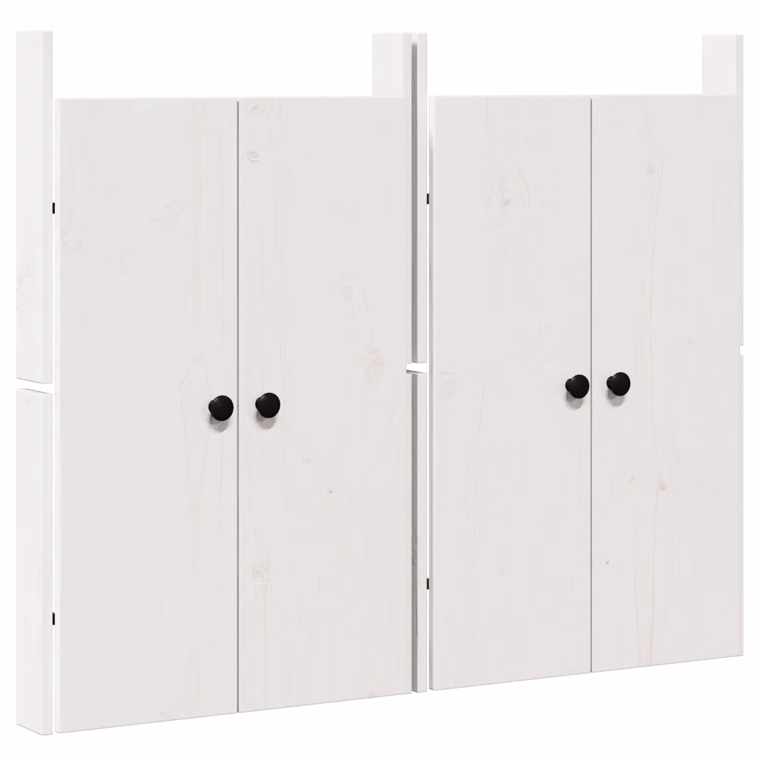 Berkfield Home Outdoor Kitchen Doors, 2 Piece White Solid Pine Wood, W/D/H: 50 x 9 x 82 cm – 2