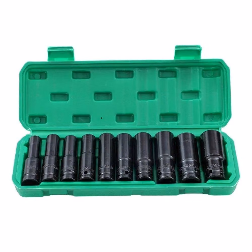 FLAVORA 20-Piece 1/2 inch Drive Metric Deep Impact Socket Set in Black – 3