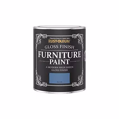Rust-Oleum Gloss Furniture and Skirting Board Paint in Blue Silk, 750ml – 3