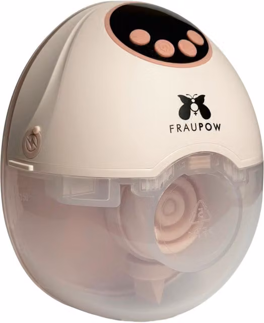 Fraupow Viva Pro Wearable Hands-Free Hospital Grade Breast Pump in Beige and Transparent