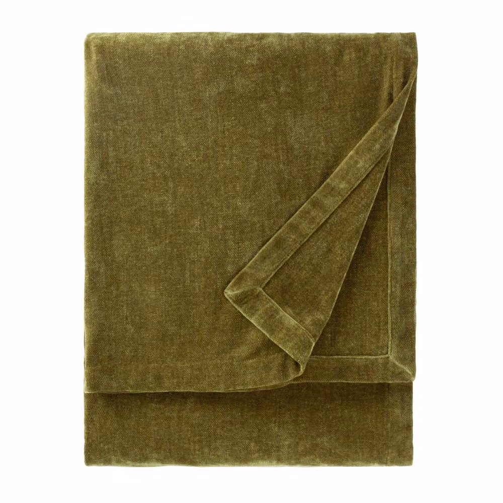 Yard Heavy Chenille Velvet Throw in Green, W/D/H: 150 x 200 cm – 2
