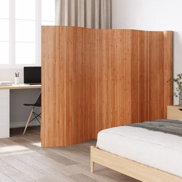 Berkfield Home Brown Bamboo Room Divider – 1
