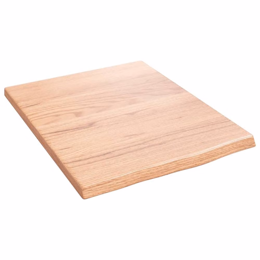 Berkfield Home Wall Mounted Oak Shelf, Light Brown, W: 50 cm, H: 40 cm, D: 2 cm – 2
