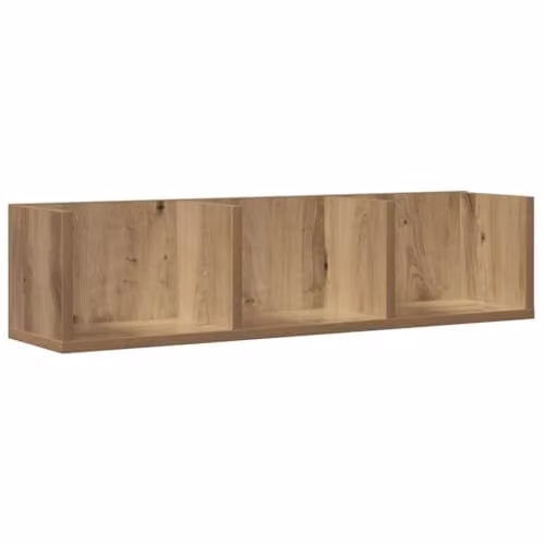 vidaXL Artisan Oak CD Wall Shelf, Brown Engineered Wood, W: 75 cm, D: 18 cm, H: 18 cm