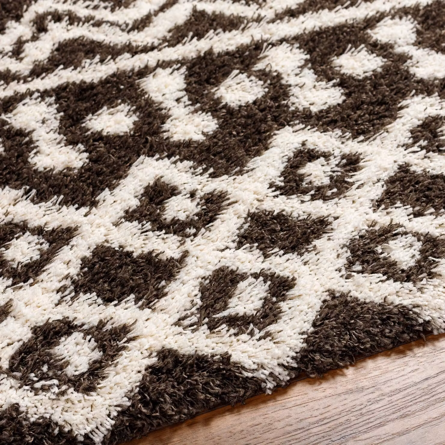 Livabliss Urban Geometric Shag Rug in Beige, Blue, Pink and Grey, W/D/H: 160 x 220 cm – 2