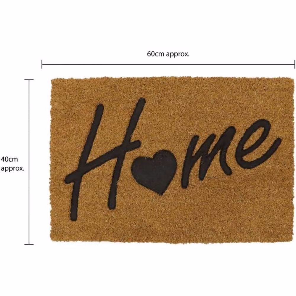MANTRARAJ Coir Entrance Door Mat, Brown, W/D/H: 60 x 40 x 1.5 cm – 4