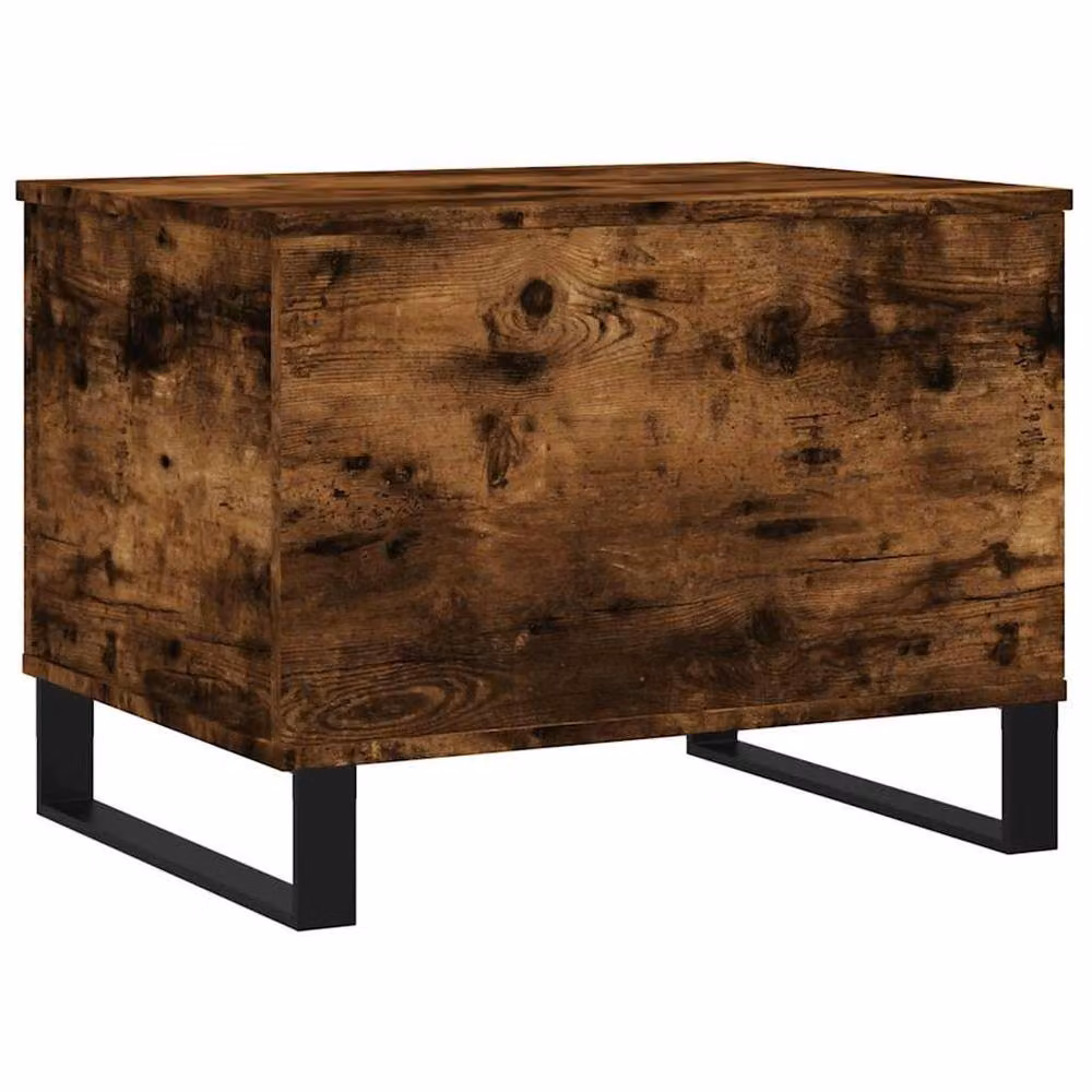 Berkfield Home Modern Smoked Oak Coffee Table in Brown with Lift Mechanism, W: 60 cm, D: 44.5 cm, H: 45 cm – 4