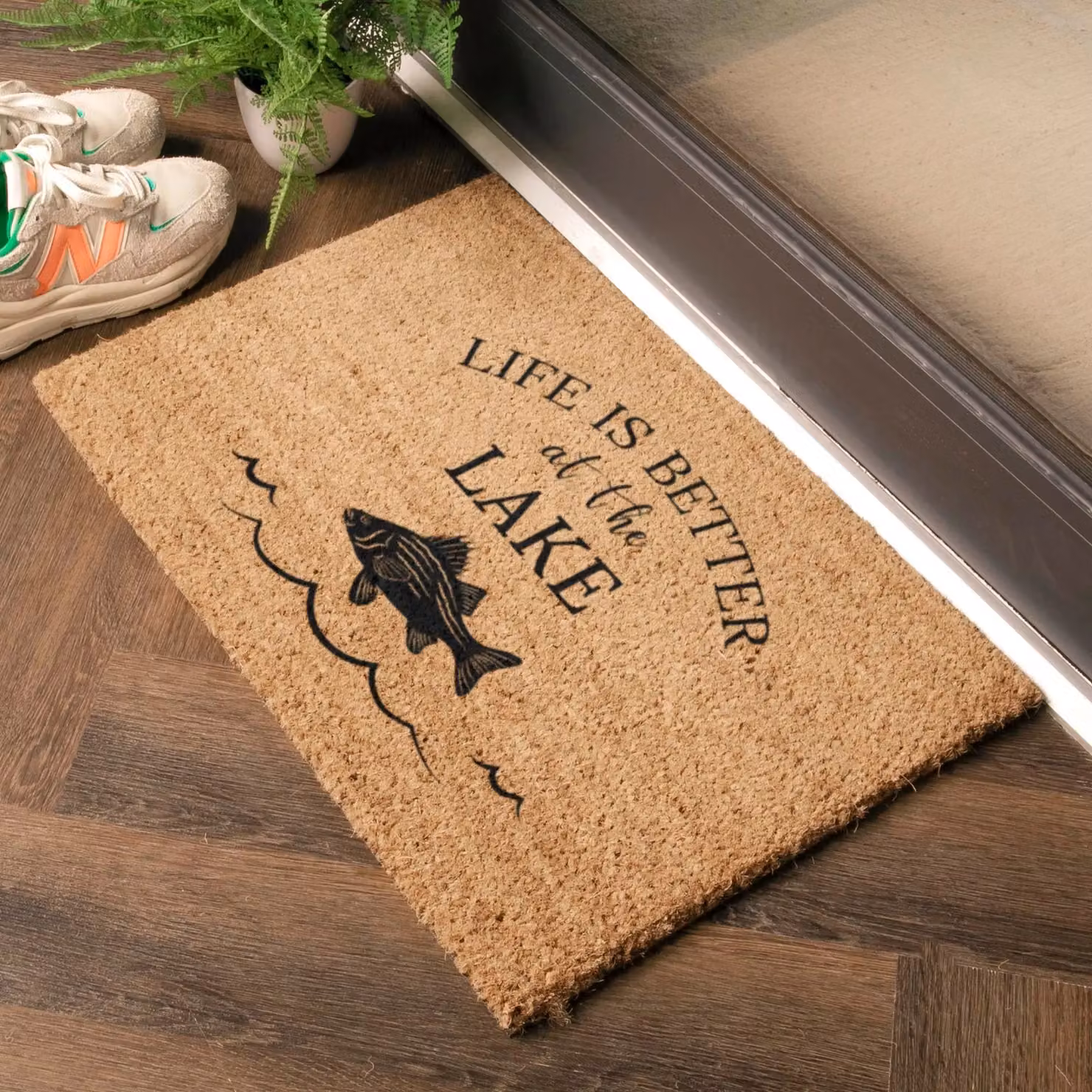 Artsy Mats Life Is Better At The Lake Doormat, Brown, W/D/H: 60 x 40 cm – 2