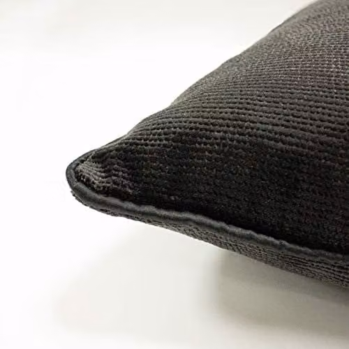 Paoletti Stella Square Polyester Filled Cushion, Black, 45 x 45 cm – 3