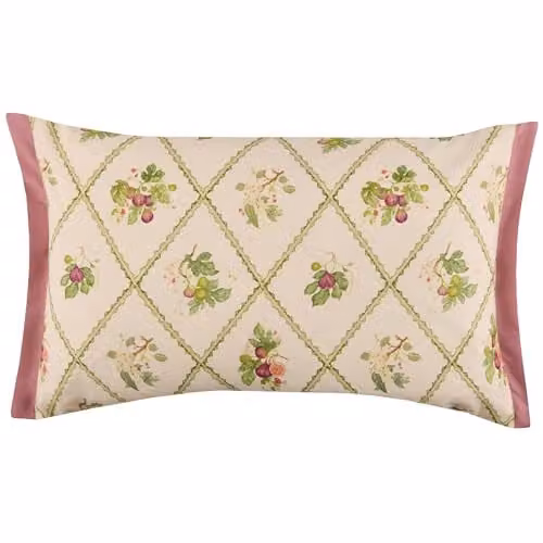 Voyage Maison Fig Trellis Outdoor Cushion in Purple and Multicolour, W: 40 cm, H: 40 cm