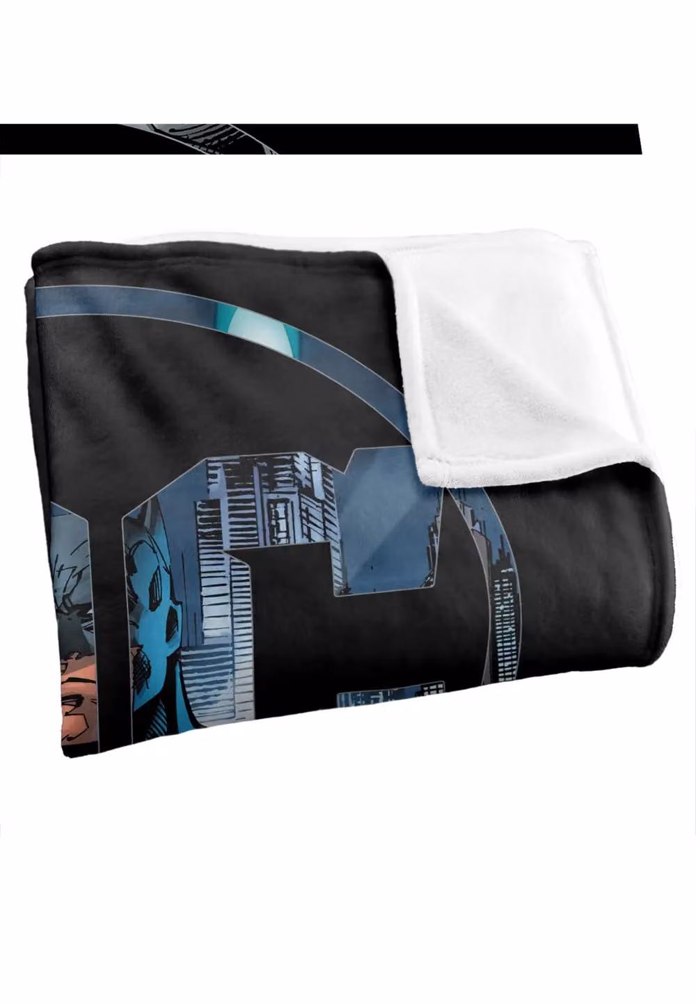 Batman DC Officially Licensed Silky Touch Super Soft Fluffy Throw Blanket, White, W: 152 cm, D: 127 cm – 1