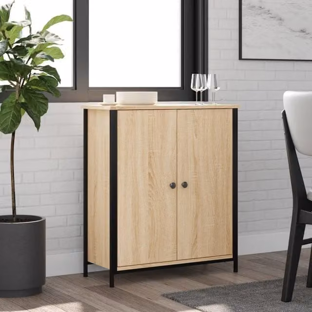 Berkfield Home Sonoma Oak Sideboard in Brown, W/D/H: 70 x 30 x 80 cm – 1