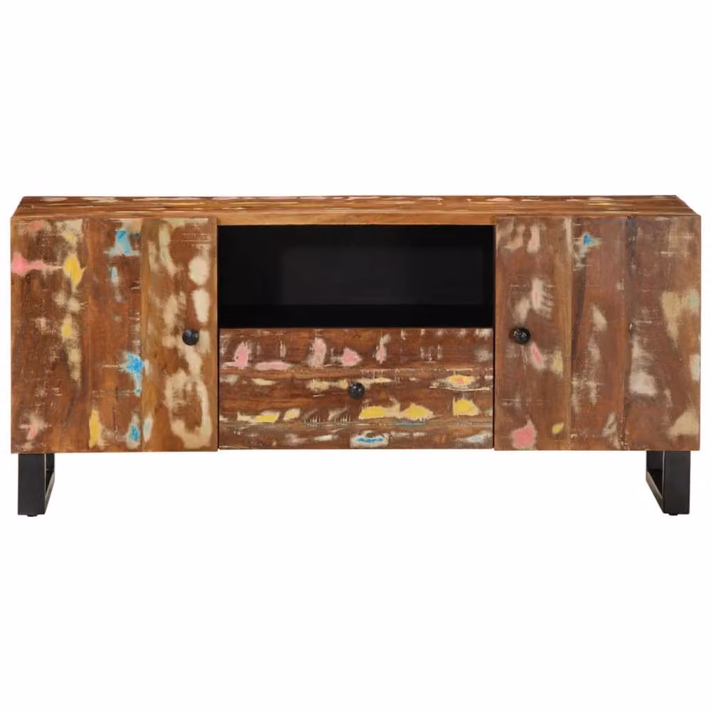 Berkfield Home Industrial TV Cabinet in Brown, W/D/H: 105 x 33.5 x 46 cm – 3