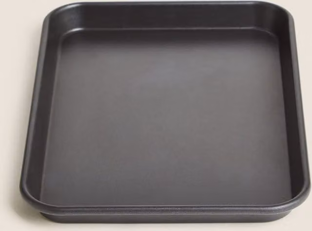 M&S Non-Stick Aluminised Steel Rectangular Baking Sheet, 35 cm, Anthracite Grey