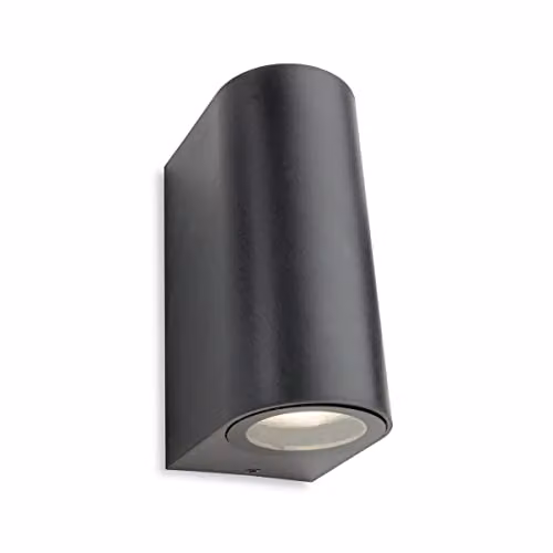 Netlighting Ace Outdoor Up Down Twin Wall Light in Grey, IP54, GU10 – 1