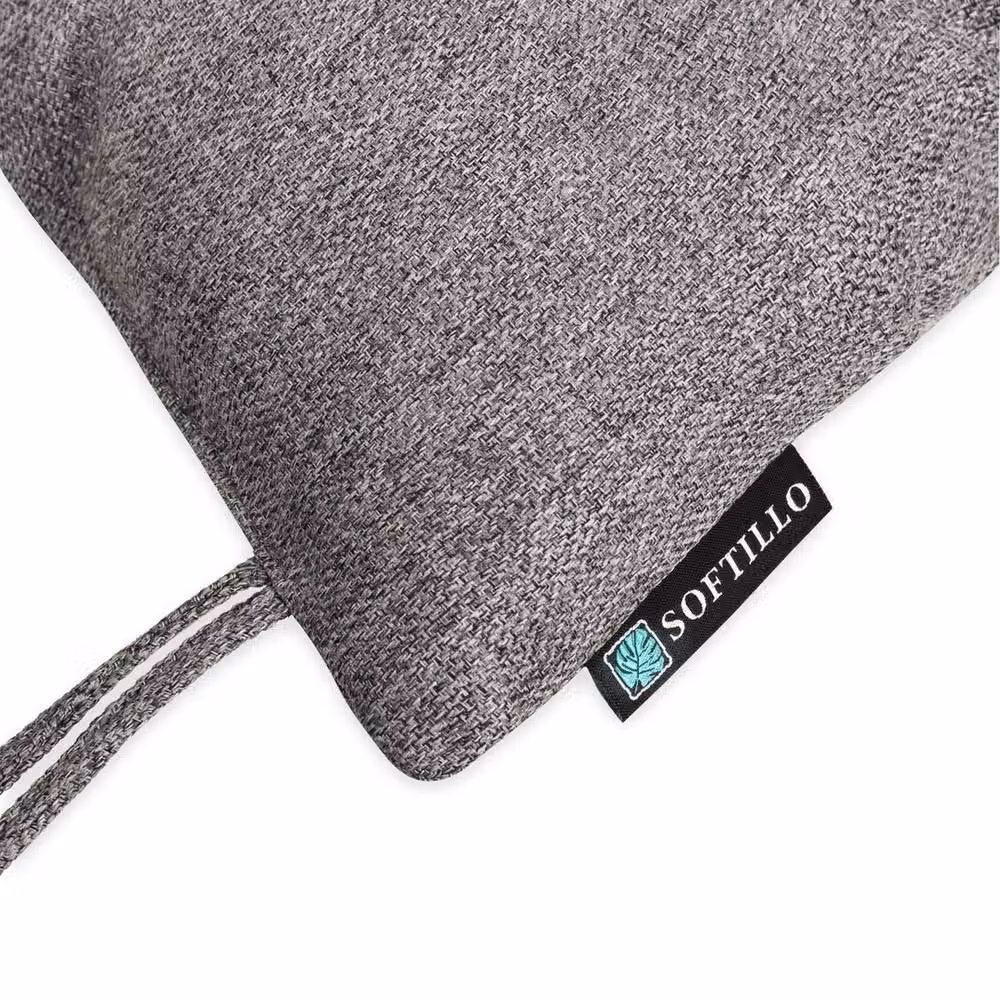 NESTLUNE Thick Portugal Fabric Rectangular Chair Cushion in Grey, W: 120 cm x D: 120 cm x H: 8 cm – 3