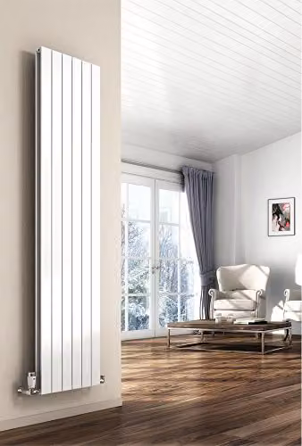 Bathroom Kingdom White Flat Double Panel Vertical Radiator H: 180 cm, W: 29.2 cm