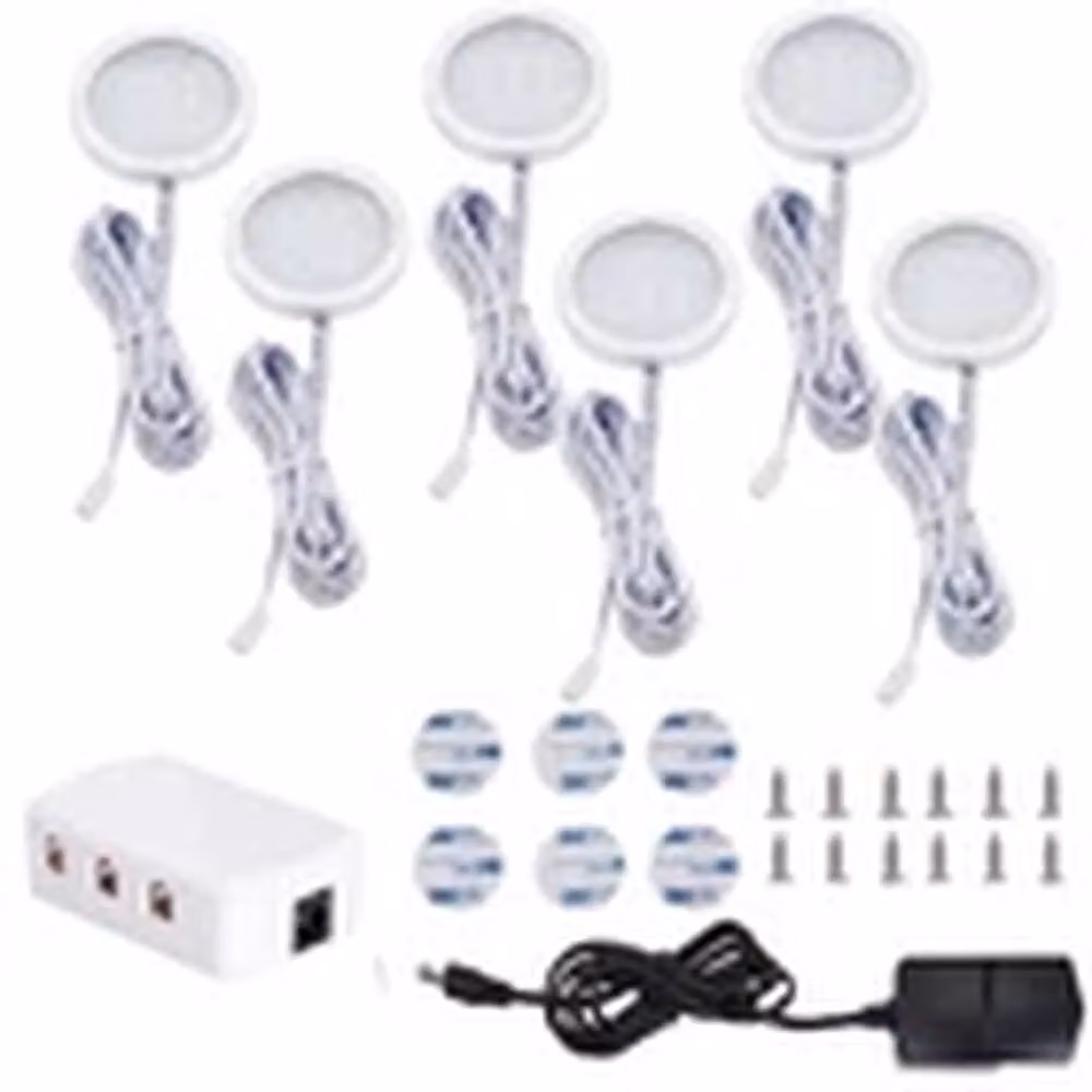 EONLION 6-Piece LED Mains Under Cabinet Lights in Warm White – 2