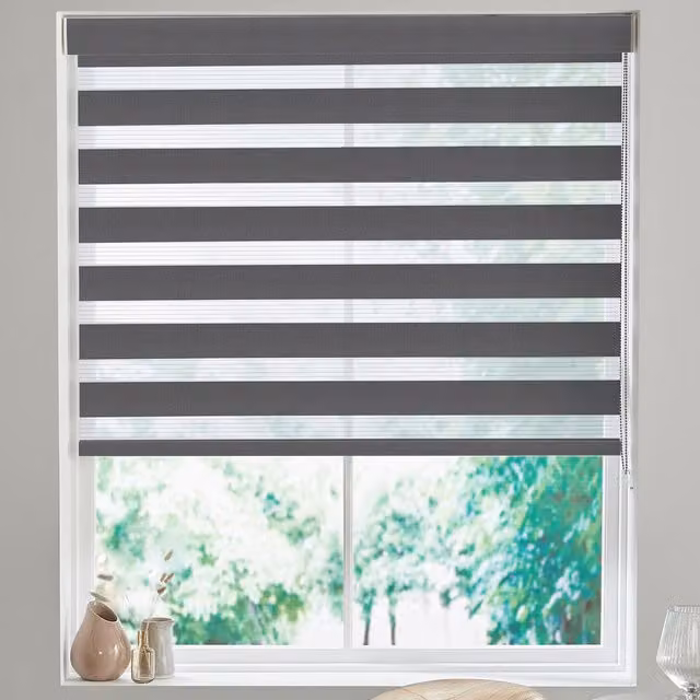 Terrys Day and Night Blind in Grey Textile