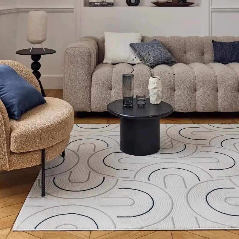 THE RUGS Carmel Modern Arch Design Soft Pile Area Rug in Navy, W: 160 cm, L: 230 cm – 4